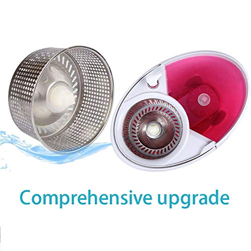 WANGCY Cubo de fregona Giratorio con Cubo Doble de fregona giratoria de Limpieza giratoria, Acero Inoxidable de Microfibra