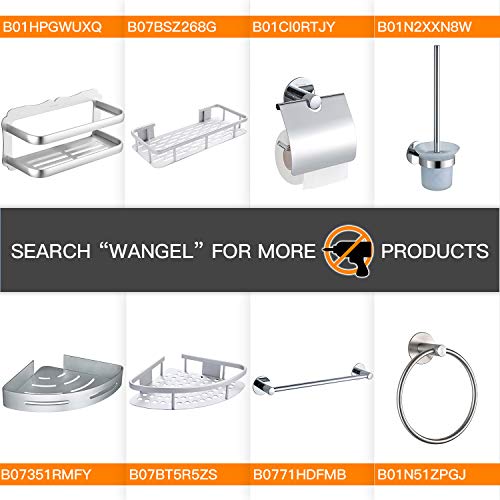 Wangel Soporte de Pared para Secador de Pelo, Pegamento Patentado + Autoadhesivo, Aluminio, Acabado Mate, Barbershop