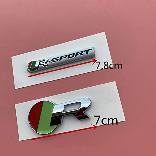 wangjianbin R Verde Insignia Roja R-Sport Bar Emblema para Jaguar Xe F-Pace Fender Trunk Car Styling Reajuste Sport Car High Performance Sticker
