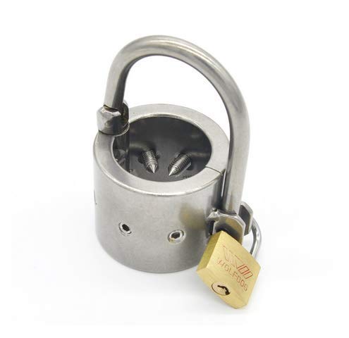 WANGLAOJIN Anillo de Bloqueo de Cubo Colgante de Anillo de púas de Acero Inoxidable (B563