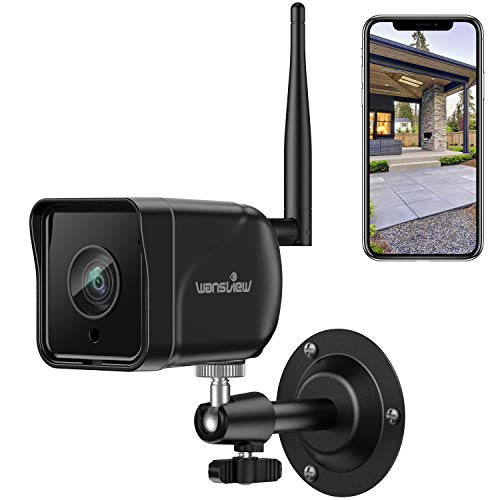Wansview Cámara Vigilancia WiFi Exterior, 1080P Cámara IP WiFi de Seguridad con Visión Noturna Detección de Movimiento Audio Bidireccional, Soporta Alexa RTSP Onvif, IP66 Impermeable, W6 (Negro)