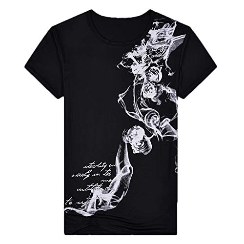 waotier Camiseta De Manga Corta De Hombre Top De Manga Corta con Estampado Chino para Hombre De Primavera Y Verano
