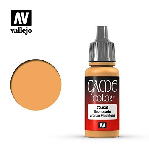 War World Gaming Vallejo Game Color Brown - Bronze Fleshtone 72.036 - Wargame Miniature Figure Painting Assortment Modelling Wargaming Hobby Tabletop Model Paint Collection