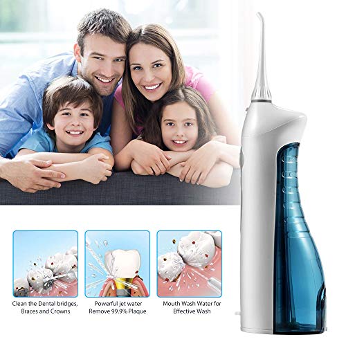Water Flosser for Teeth with 3 Modes,Cordless Water Flosser,Oral Irrigator Dental Water Flosser.Portable Flosser for Teeth/Braces/Bridges, Used at Home& Travel with 4 Jet Tips