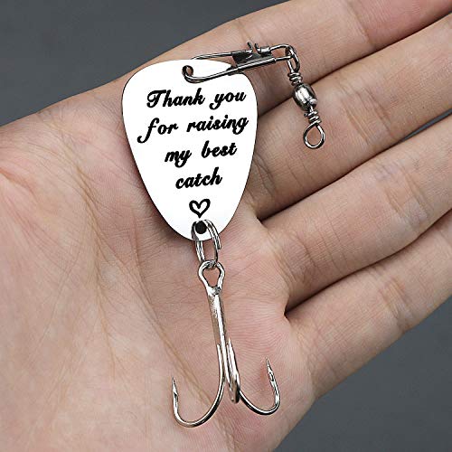 wavvter anzuelo de pesca personalizado, gancho de pesca grabado para regalo de padre, cumpleaños, Navidad, aniversario, día del padre, Gracias por levantar mi mejor captura.