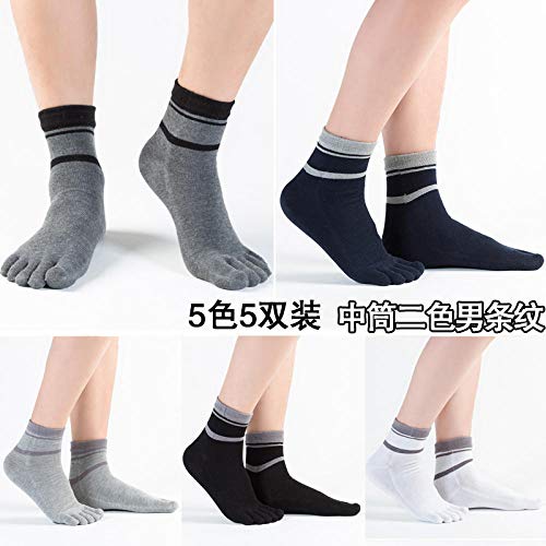 WAZIm Calcetines de Cinco Dedos Calcetines Cortos de algodón para Hombres Calcetines Bajos para Ayudar a los Deportes de algodón Sudor Antibacterial Desodorante Calcetines