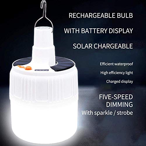 WCY Bulbo Recargable Solar al Aire Libre de la batería Recargable llevó la lámpara Que acampa-V51 100W 3 Battery_Solar con Control Remoto yqaae