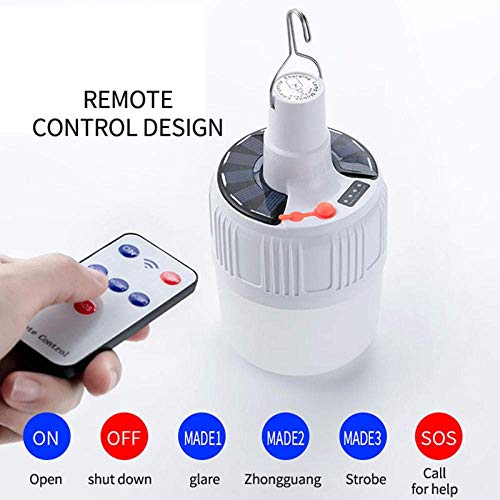 WCY Bulbo Recargable Solar al Aire Libre de la batería Recargable llevó la lámpara Que acampa-V51 100W 3 Battery_Solar con Control Remoto yqaae