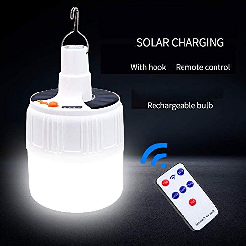 WCY Bulbo Recargable Solar al Aire Libre de la batería Recargable llevó la lámpara Que acampa-V51 100W 3 Battery_Solar con Control Remoto yqaae
