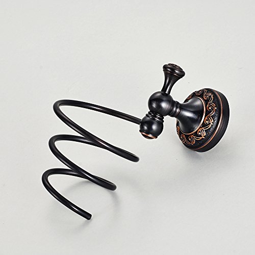 Weare Home - Soporte de pared para secador de pelo, diseño retro, color bronce