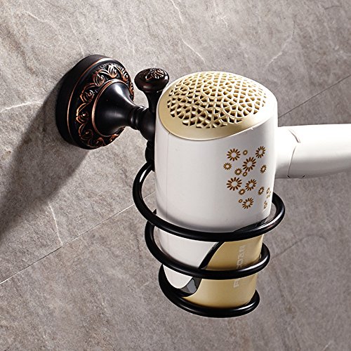 Weare Home - Soporte de pared para secador de pelo, diseño retro, color bronce