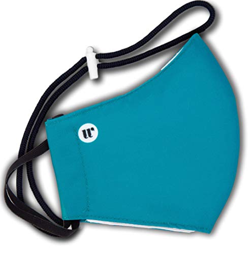 WEARK Mascarilla higienica reutilizable de microfibra fabricada en España con funda interior para filtro e innovador sistema de cierre (Adulto) Azul Océano