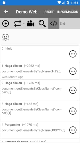 Web Macro Bot (grabar - editar - reproducir)
