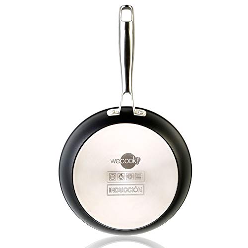 WECOOK EcoChef Titanio Set Juego 3 Sartenes 20-24-28 cm Aluminio Forjado, inducción, 5 Capas Antiadherente sin PFOA, Limpieza lavavajillas Apta para Todas Las cocinas, vitroceramica, Gas