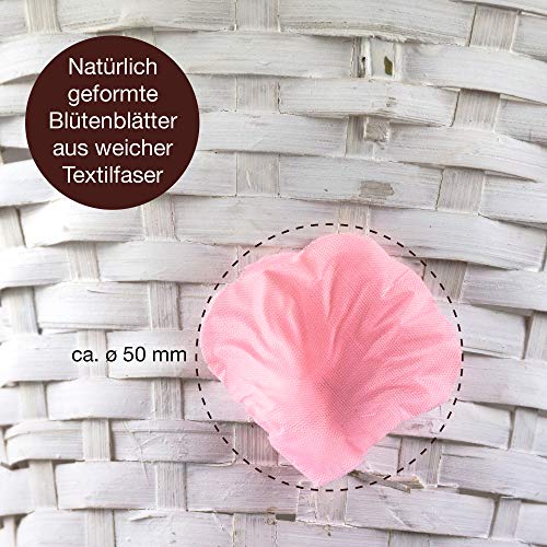 WeddingTree 2000 Pétalos de Rosa Sueltos Rosa - Ideales para Bodas, día de San Valentín, cumpleaños, Fiestas y decoración romántica