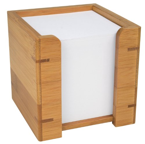 Wedo 61707 - Caja para hojas de notas de bambú, incluye las hojas