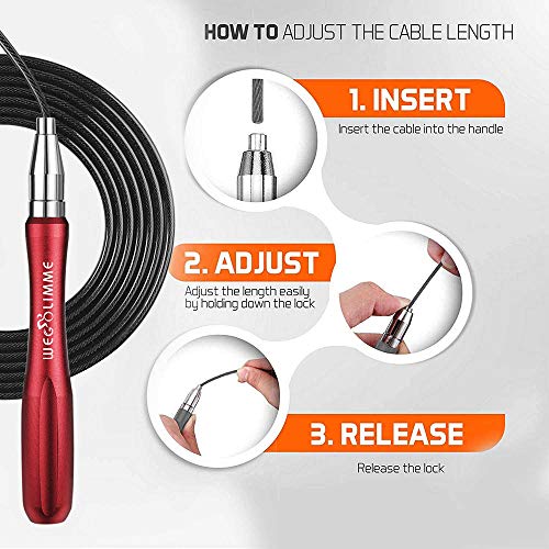 WEGOLIMME Cuerda Saltar Comba para Saltar Crossfit Fitness para Hombre Mujer