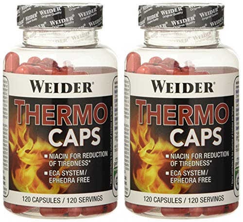Weider Pack Duo Thermocaps (2 botes de 120) 240 cápsulas. Quemador de grasa potente para adelgarzar