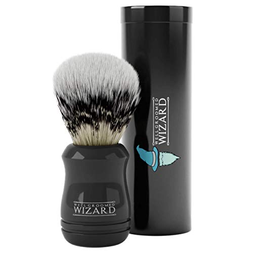 Well Groomed Wizard Brocha de Afeitar para Hombres Pelo de Tejón Sintética