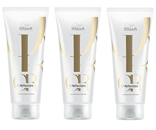 Wella Oil Reflections Luminous Instant Conditioner 3 x 200 ml de 30 Segundos de cuidado con camelias de aceite