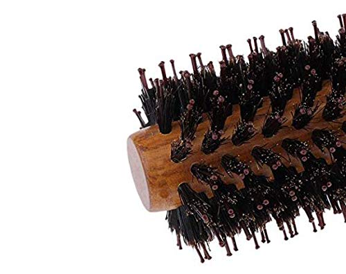Werrtt Cepillo Redondo Pelo Para El Cabello De Cerdas Naturales De Jabalí Y Mango de Madera Para Mujeres Y Hombres, Cepillo Pelo, Secado De Cabello, Diámetro 5 CM …