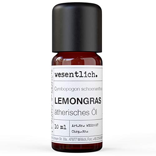 wesentlich - Aceite de citronela, aceite esencial puro, 100% natural en botella de cristal (10 ml)