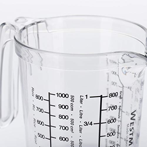 Westmark 30682270 Gerda - Recipiente de Cocina para medir cantidades (1 l)