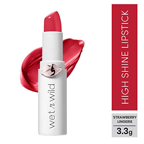 Wet n Wild Megalast Lipstick - Strawberry Lingerie (Shine Finish), 3 Unidades, 21 g, Único