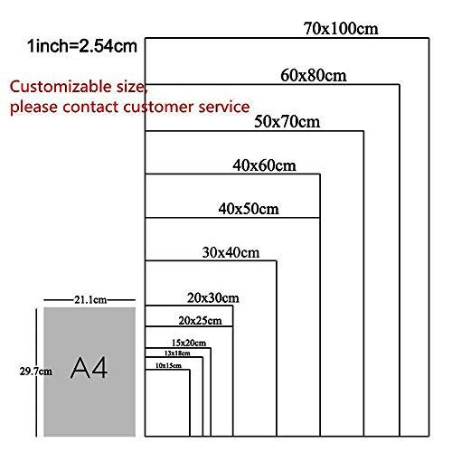 Wfmhra Imágenes de impresión de Alta definición de Letra Simple BeYOU, póster de decoración del hogar para habitación de niños 50x70 cm sin Marco