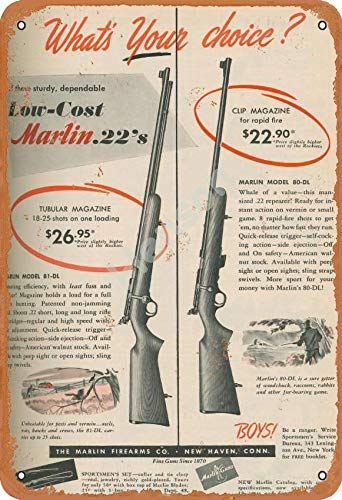 What'S Your Choice Low-Cost Marlin.22's Cartel de chapa retro Pintura de hierro vintage Placa de aluminio no oxidado Cartel Arte de metal para café