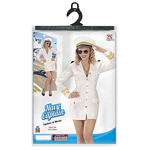 Widmann WDM06864, Disfraz Capitán de Marina para Mujer, Blanco, XL