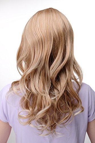 WIG ME UP- peluca de mujer wig mezcla rubio fresa y rubio plata rizos definidos pelo largo ondulado aprox. 55 cm natural 3001-27T613