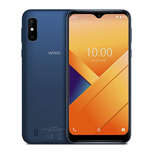 WIKO Y81 - Smartphone 4G de 6,2”HD+ (4000mAh para dos días de uso, memoria de 32GB, cámara trasera de 13MP, Desbloqueo Facial, Dual SIM, Quad Core 1,8GHz, 2 GB de RAM, Android 10 Go Edition) Deep Blue