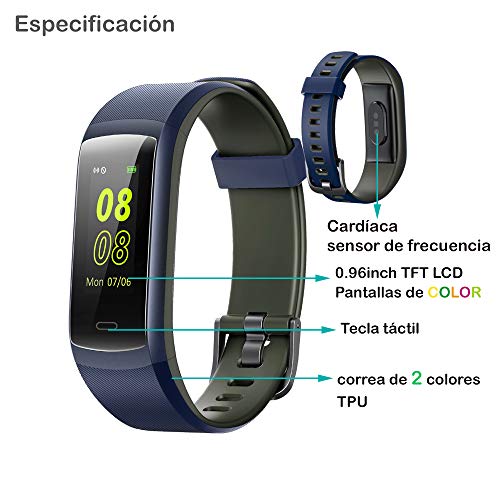Willful Pulsera de Actividad, Pulsera Inteligente con Pulsómetro Reloj Inteligente Impermeable IP68 Pulsera para Deporte Pulsera Actividad Inteligente para Mujer Hombre para Android iOS Teléfono