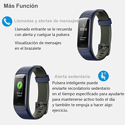 Willful Pulsera de Actividad, Pulsera Inteligente con Pulsómetro Reloj Inteligente Impermeable IP68 Pulsera para Deporte Pulsera Actividad Inteligente para Mujer Hombre para Android iOS Teléfono
