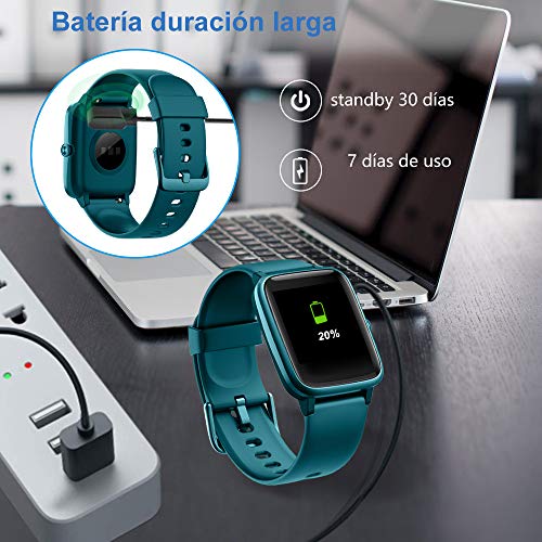 Willful Smartwatch,Reloj Inteligente con Pulsómetro,Cronómetros,Calorías,Monitor de Sueño,Podómetro Pulsera Actividad Inteligente Impermeable IP68 Smartwatch Hombre Reloj Deportivo para Android iOS