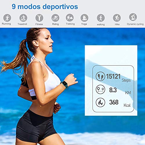Willful Smartwatch,Reloj Inteligente con Pulsómetro,Cronómetros,Calorías,Monitor de Sueño,Podómetro Pulsera Actividad Inteligente Impermeable IP68 Smartwatch Hombre Reloj Deportivo para Android iOS