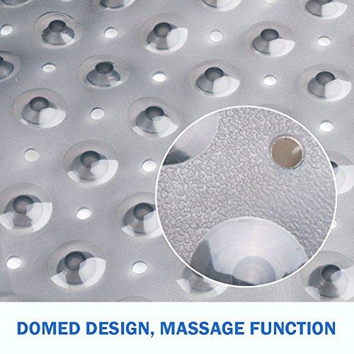 Wimaha Alfombrillas de baño Extra largas - Resistentes al Moho, Antideslizantes, con Ventosa. para Uso en el baño, Lavables a máquina, 100 x 40 cm (Gris)