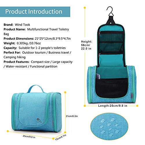 Wind Took Neceser Maquillaje Neceser de Viaje con Colgar Neceser Hombre Bolsas de Aseo Neceser Mujer cosméticos Organizador Accesorios de baño