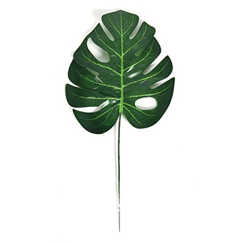WINOMO hojas de Palma artificiales - planta artificial para decoración de fiesta Luau hawaiano playa fiesta temática 10pcs - L