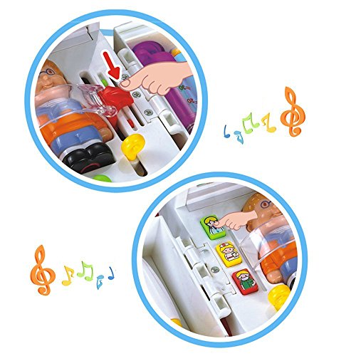 WISHTIME Rescate de la Ambulancia del vehículo Bump and Go con Diversos Equipos médicos, Las Luces y los Sonidos de la música médicos Juguete