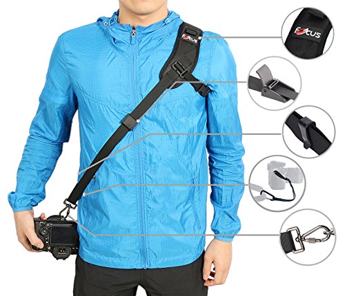 WITHLIN Paquete de fotografía profesional - deporte correa para el hombro con placa de montaje de correa de seguridad para cámaras SLR réflex DIGITAL (Canon Nikon Sony Olympus Pentax, etc)