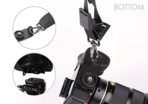 WITHLIN Paquete de fotografía profesional - deporte correa para el hombro con placa de montaje de correa de seguridad para cámaras SLR réflex DIGITAL (Canon Nikon Sony Olympus Pentax, etc)