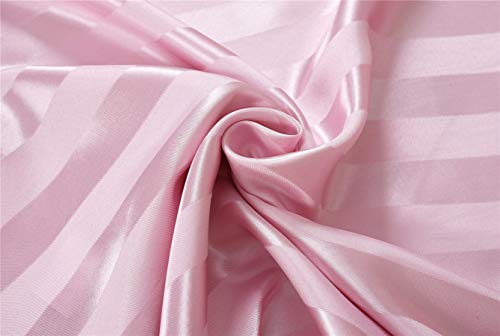 WJDH Fundas de Almohada de Cama: Fundas de Seda y Almohadas faciales de Seda para Evitar Arrugas, Fundas de Almohada de Seda forjada-2pcs 20x30in Tiras de satén de Color Caqui