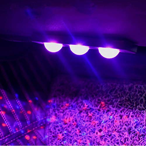 WJH9 Kit de iluminación Luminoso Función Ejecución Ambiente Control Aplicaciones Cinta RGB del Sensor Estrellas luz LED Ambiental Interior Coche Universal y App Remoto,2packs