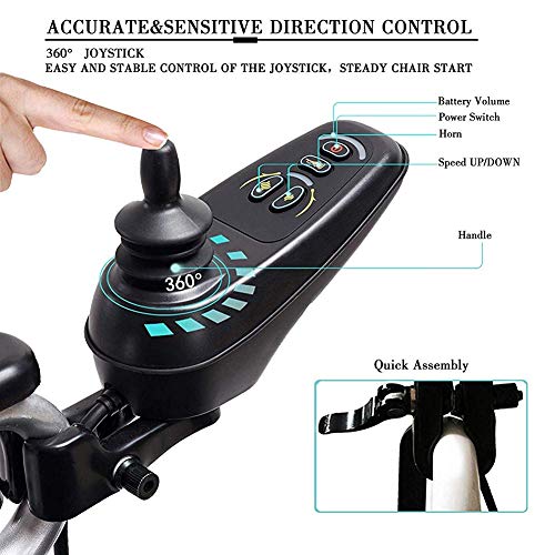 WLD Viaje Ligero Plegable Motorizado Energía Eléctrica Silla de Ruedas Vespa, Viajes Aviación Accesible Silla de Ruedas Eléctrica de Alimentación de Batalla Silla de Ruedas, Nuevo Modelo 20