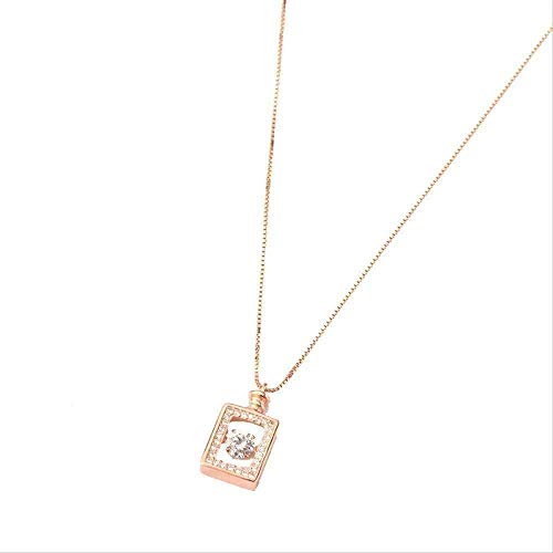 WLHLFL Collar Elegante Personalidad Botella de Perfume Collar Femenino nicho Digital Collar Cadena Collar Collar