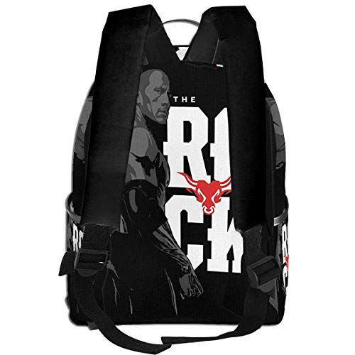 WLQP Dwayne Johnson Bolso de Hombro de Gran Capacidad y multifunción con Lados Negros Gran Mochila