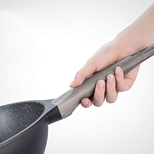 Wok Profesional Antiadherente No fume Compuesto general Multi-Capa inferior antiadherente Pan Maifan Piedra antiadherente Inferior sartén (Color : Maifan stone, Size : 55x30x10cm)