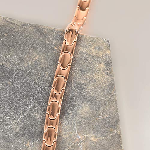 Wollet - Collar de Titanio de Oro Rosa para Mujer, joyería para energía Sana, hematita Bio-germanio Pura (TIN-4614R TIB-4614R)